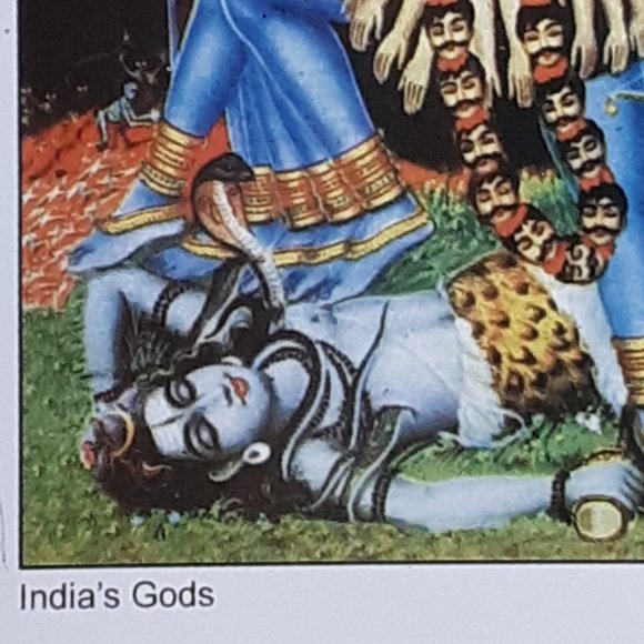 1 Free With Book OR Tapestry Kaali Hindu Goddess Post Card India's Gods Satya - Picture 3 of 4